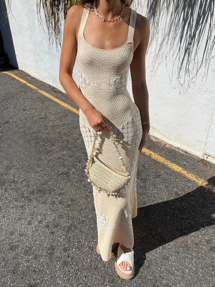 Kleeblatt | Gestricktes Maxikleid