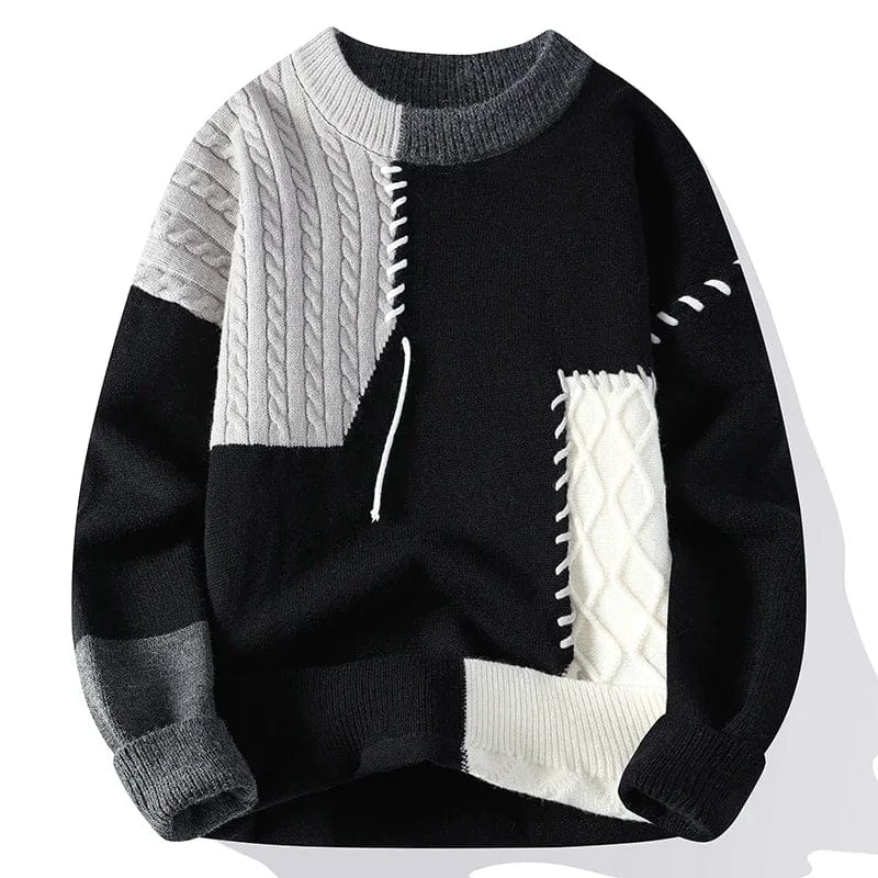 Isaac - Patchwork Strickpullover