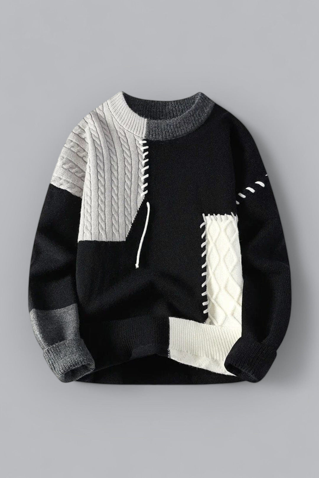 Isaac - Patchwork Strickpullover