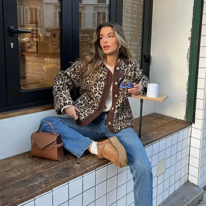 Miriam - Stilvolle Leoparden-Strickjacke