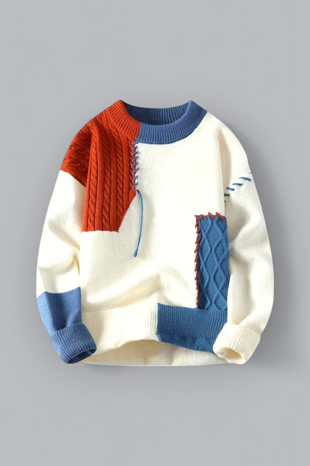 Isaac - Patchwork Strickpullover