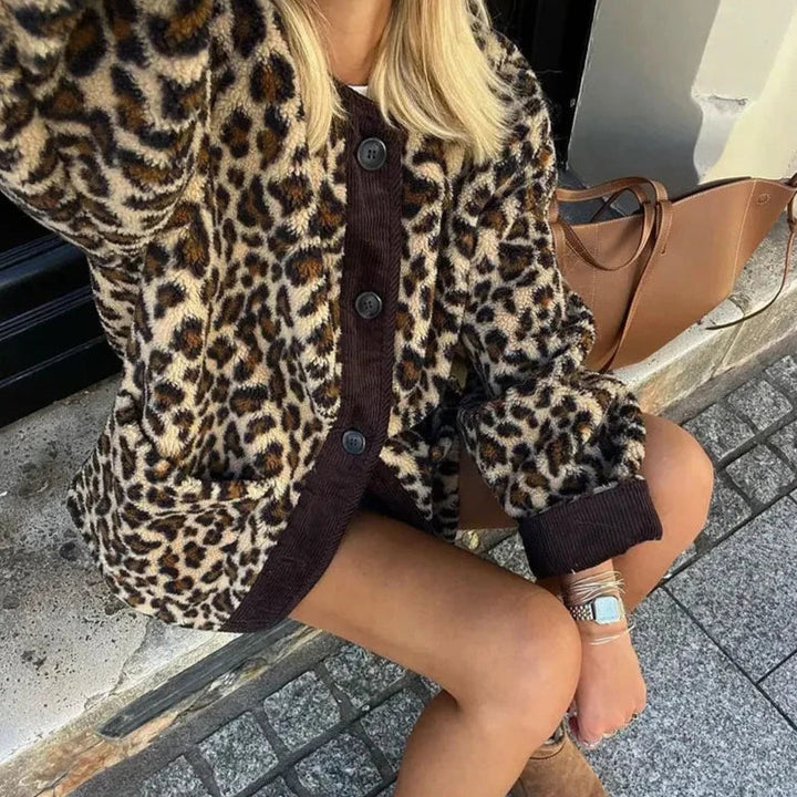 Miriam - Stilvolle Leoparden-Strickjacke