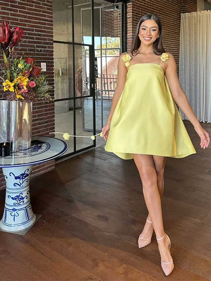 Fiona – Roséfarbenes Mini Kleid