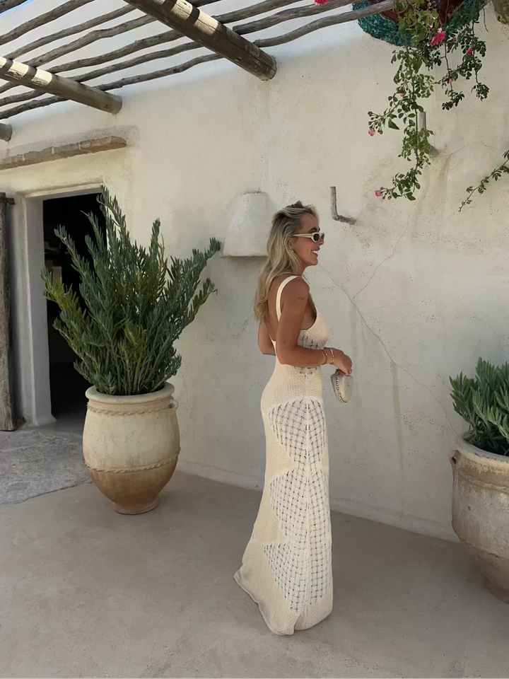 Kleeblatt | Gestricktes Maxikleid