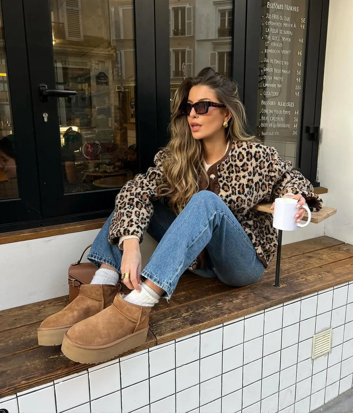 Miriam - Stilvolle Leoparden-Strickjacke