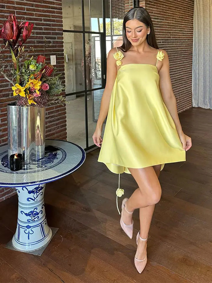 Fiona – Roséfarbenes Mini Kleid