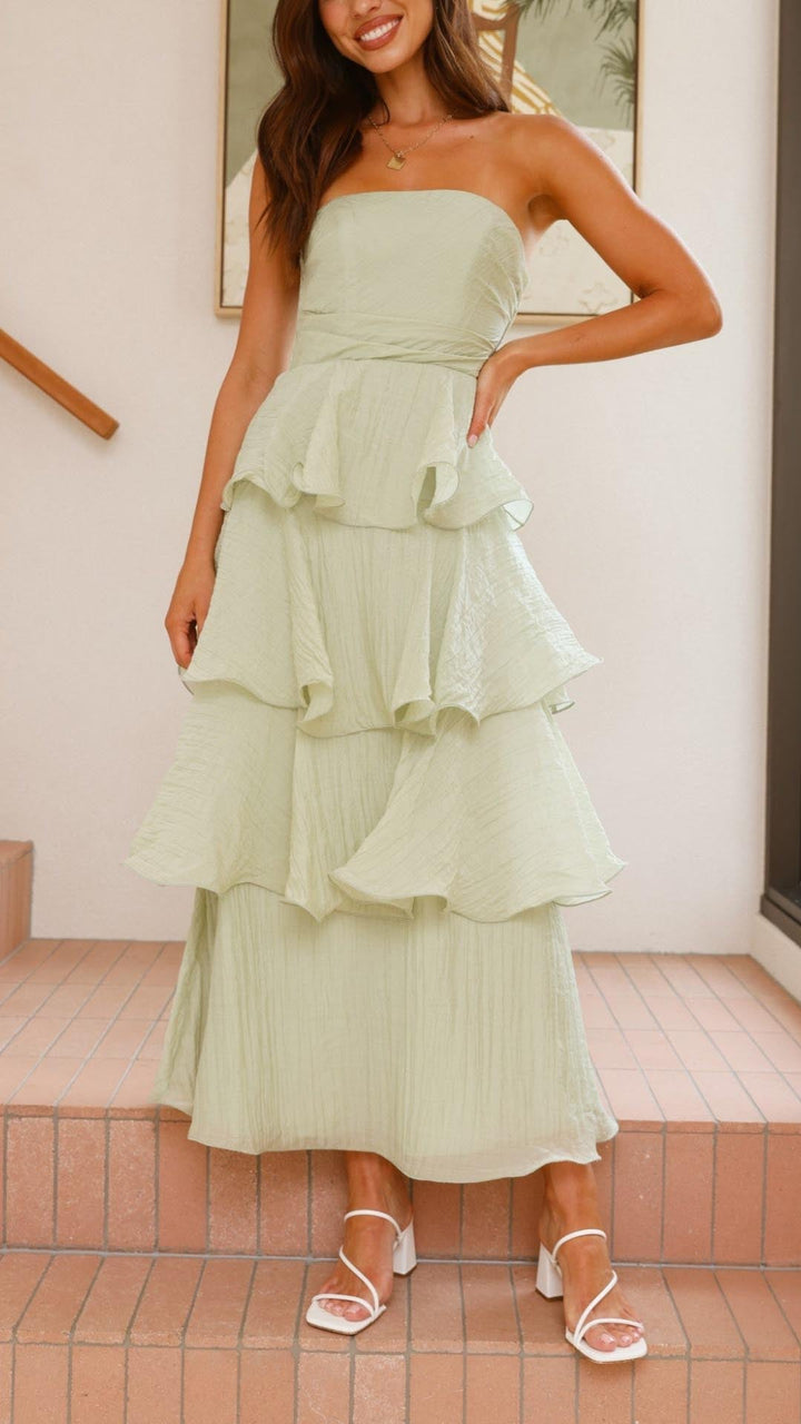 Kate - Maxikleid mit gestuften Rüschen