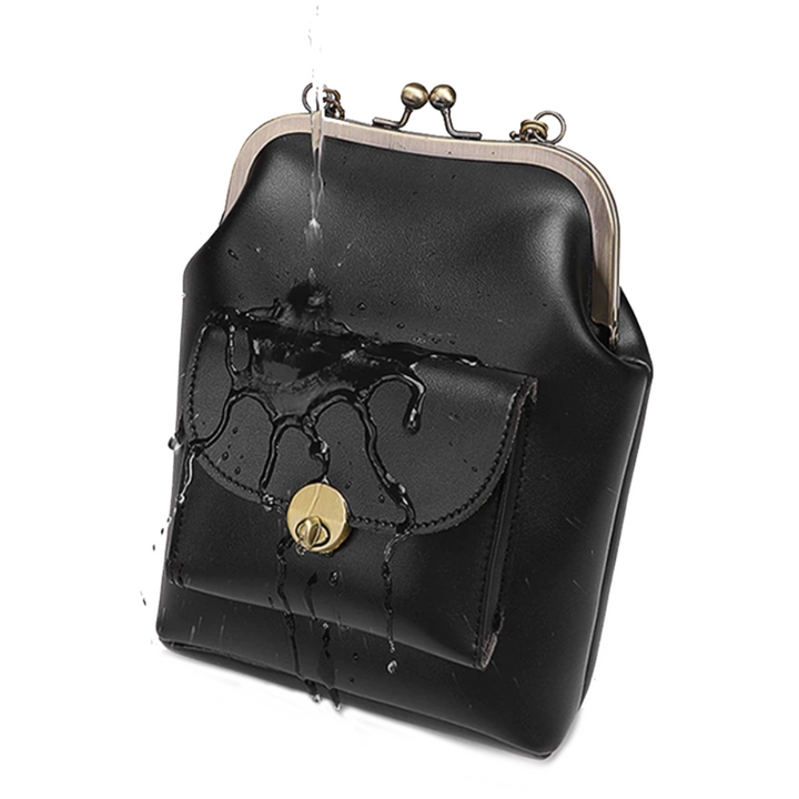 Margarete – Vintage Kussverschluss Schultertasche