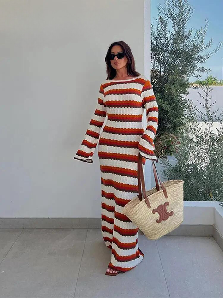 Emmia™ | Damen Baumwoll-Strickkleid