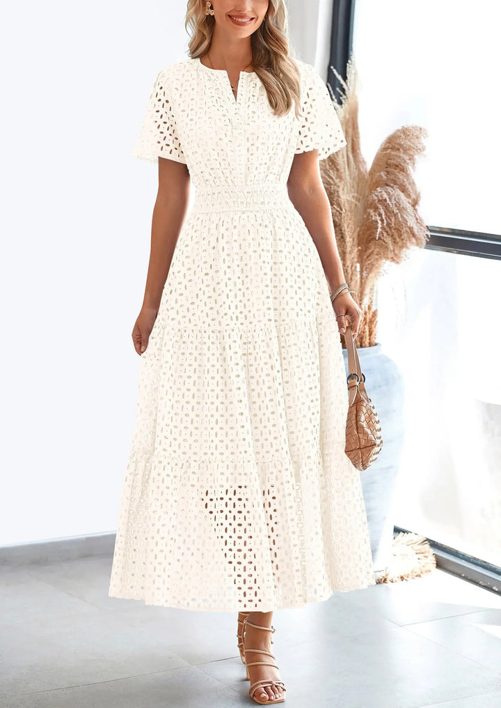 Linette – Elegantes Sommerkleid mit Ösen