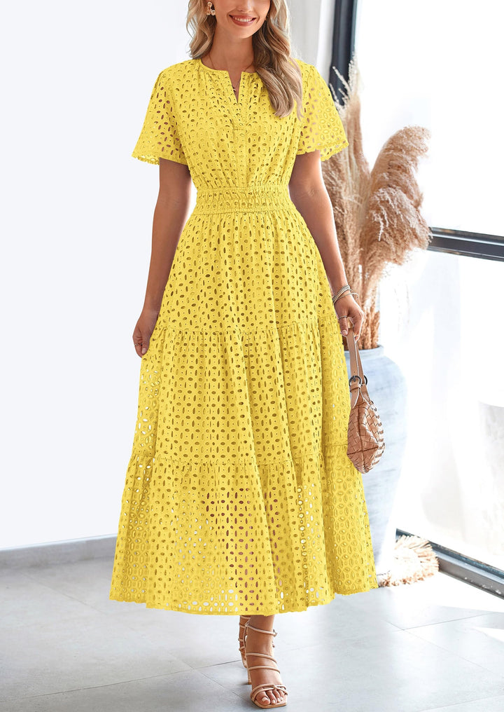 Linette – Elegantes Sommerkleid mit Ösen