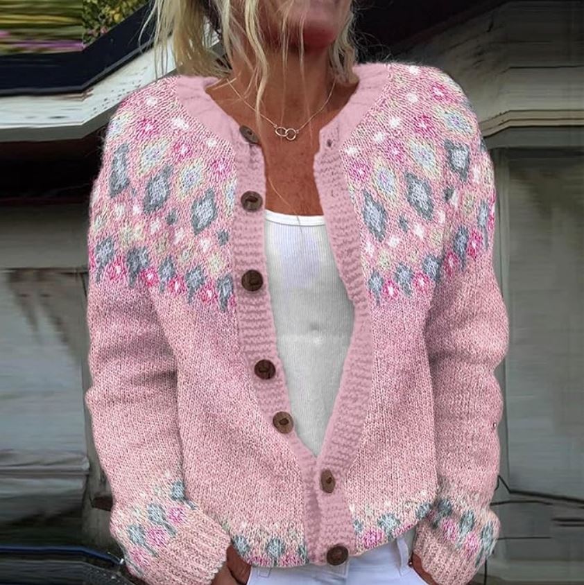 Sophie -hellrosa Damen Strickjacke