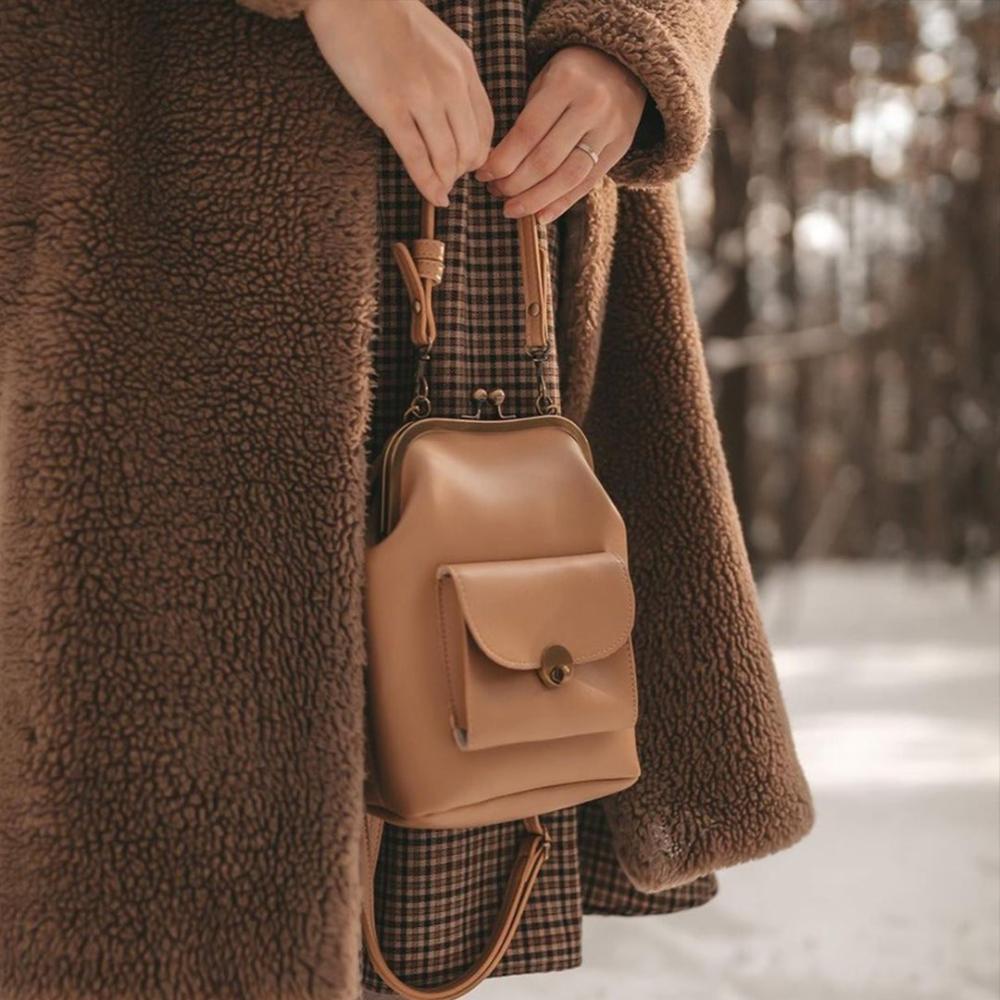 Margarete – Vintage Kussverschluss Schultertasche