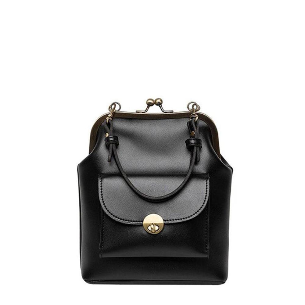 Margarete – Vintage Kussverschluss Schultertasche