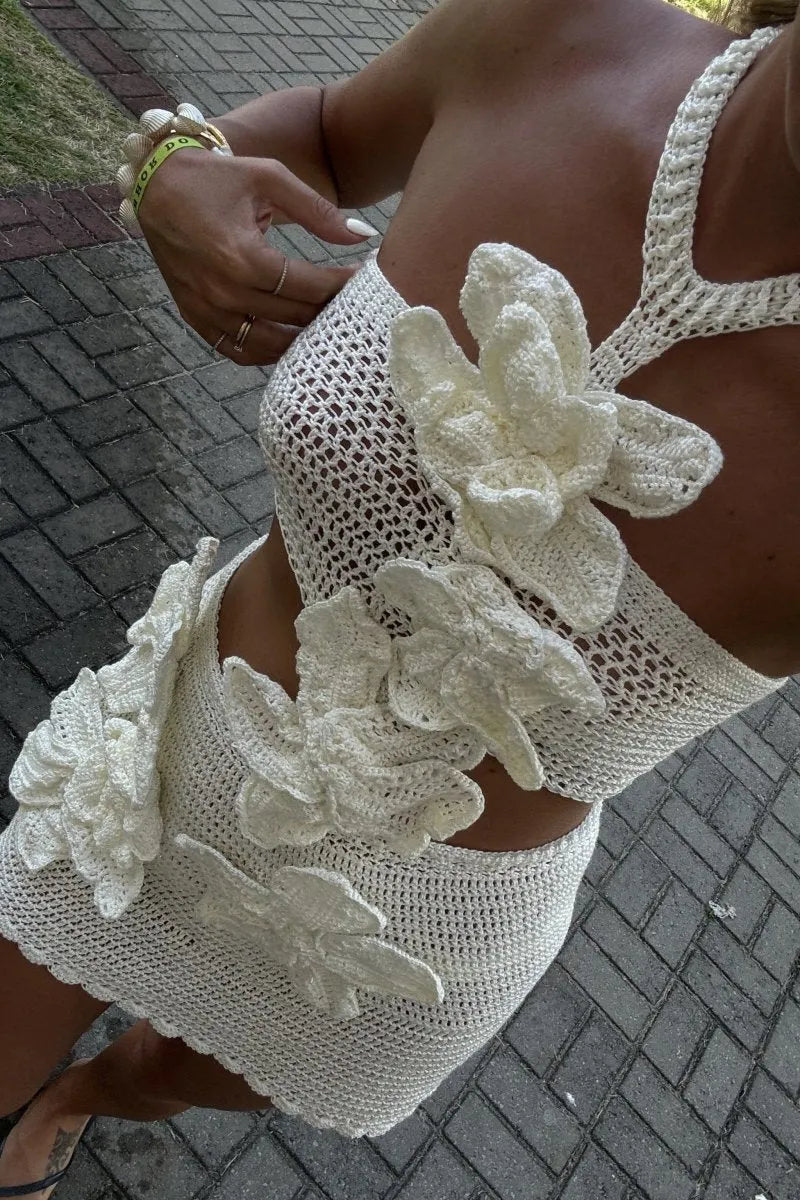 Margaret | Neckholder-Minikleid mit Blumenmuster