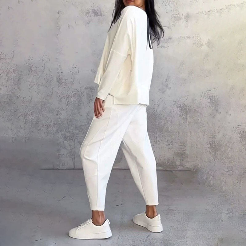 Gemma - Zweiteiliges Set mit langärmligem Oberteil und weiter Hose