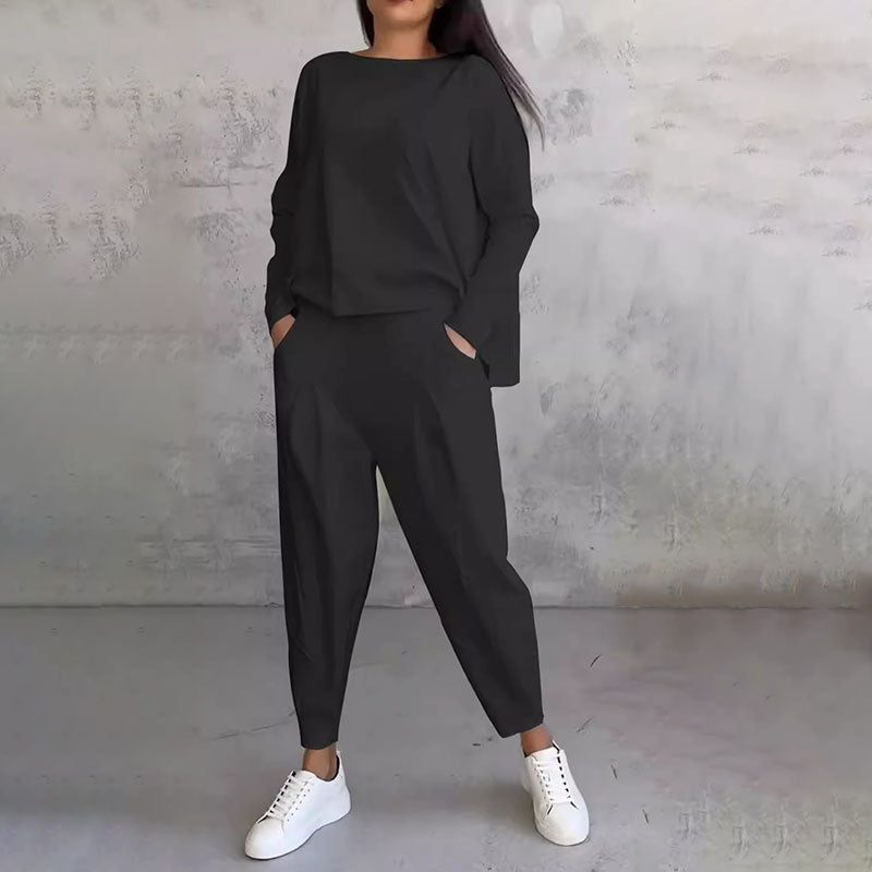Gemma - Zweiteiliges Set mit langärmligem Oberteil und weiter Hose