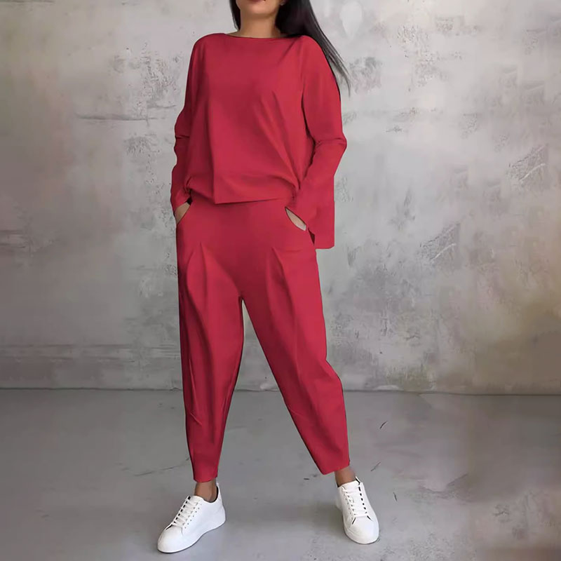 Gemma - Zweiteiliges Set mit langärmligem Oberteil und weiter Hose