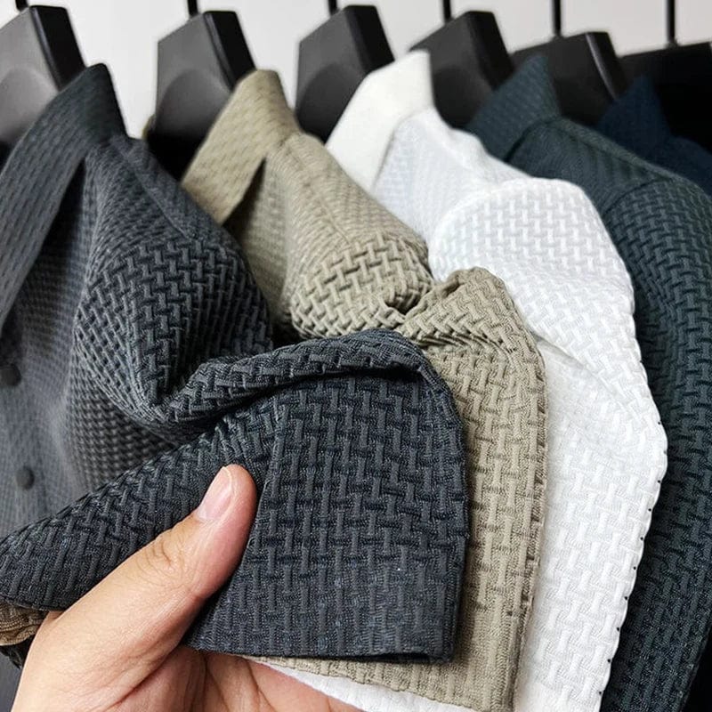 Grayson- Bricado Silk Poloshirt