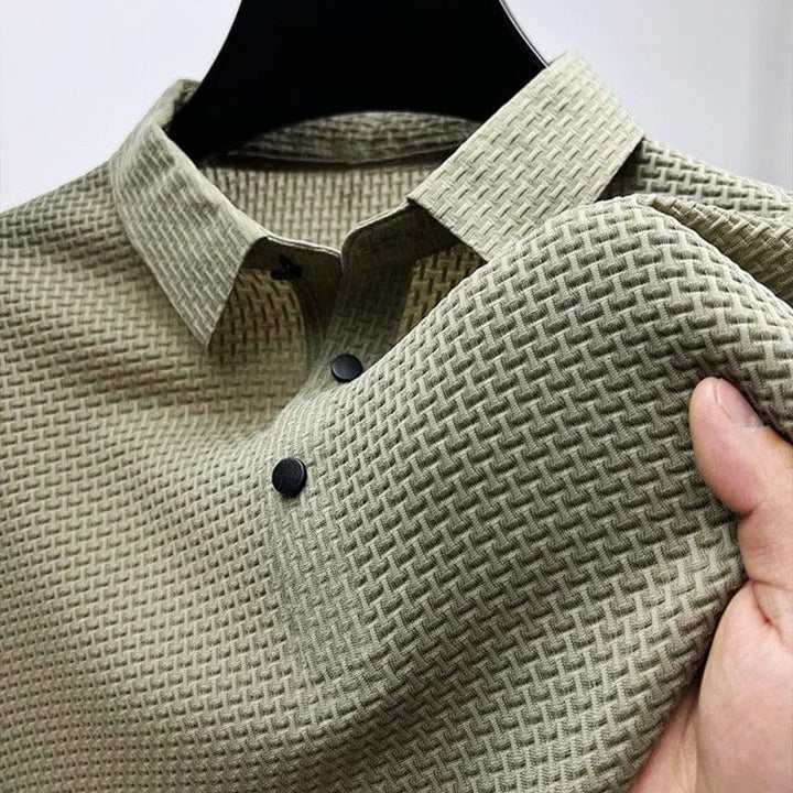 Grayson- Bricado Silk Poloshirt