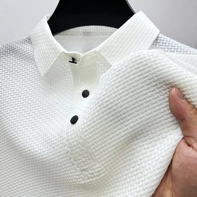 Grayson- Bricado Silk Poloshirt