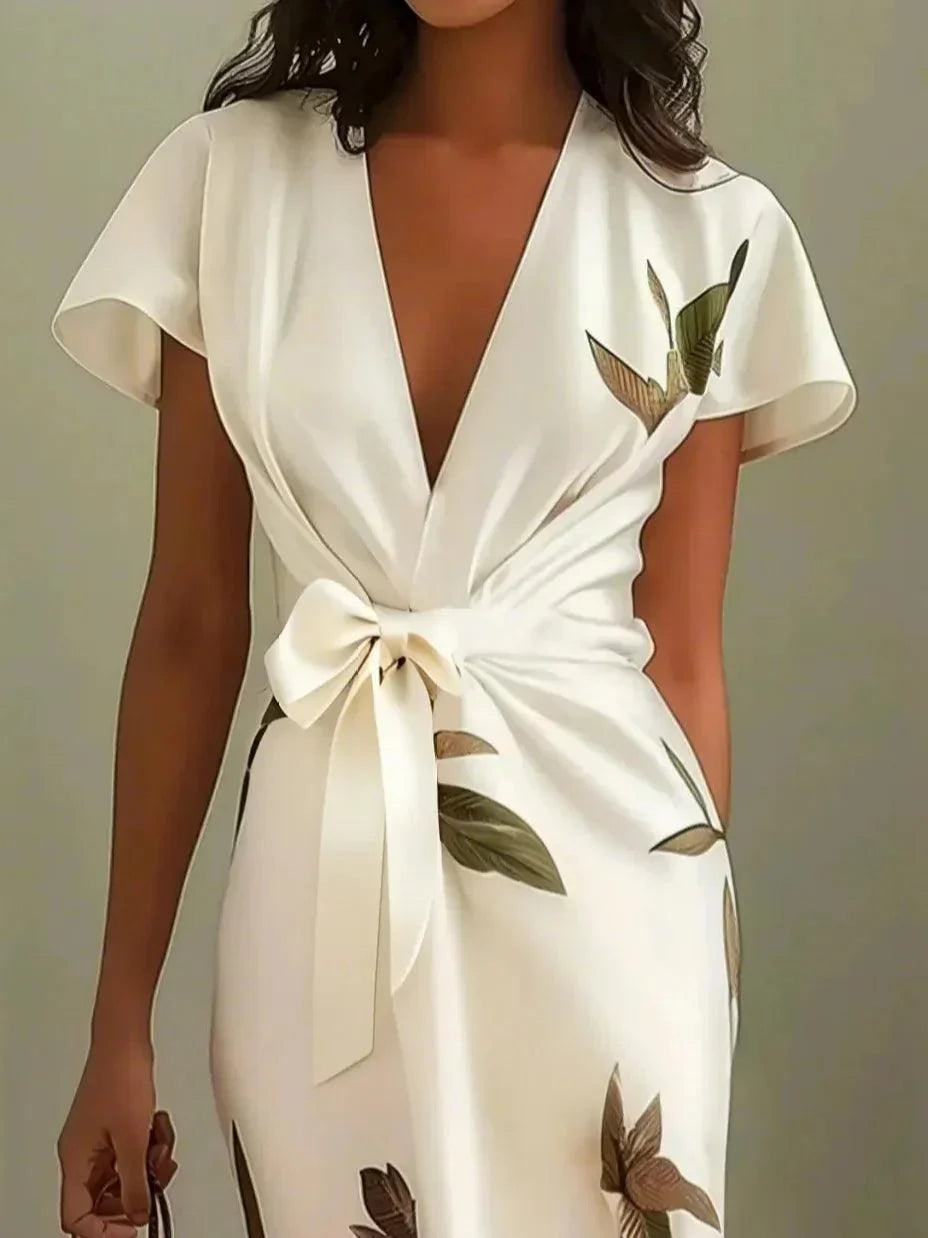 Amira - Satin-Wickelkleid