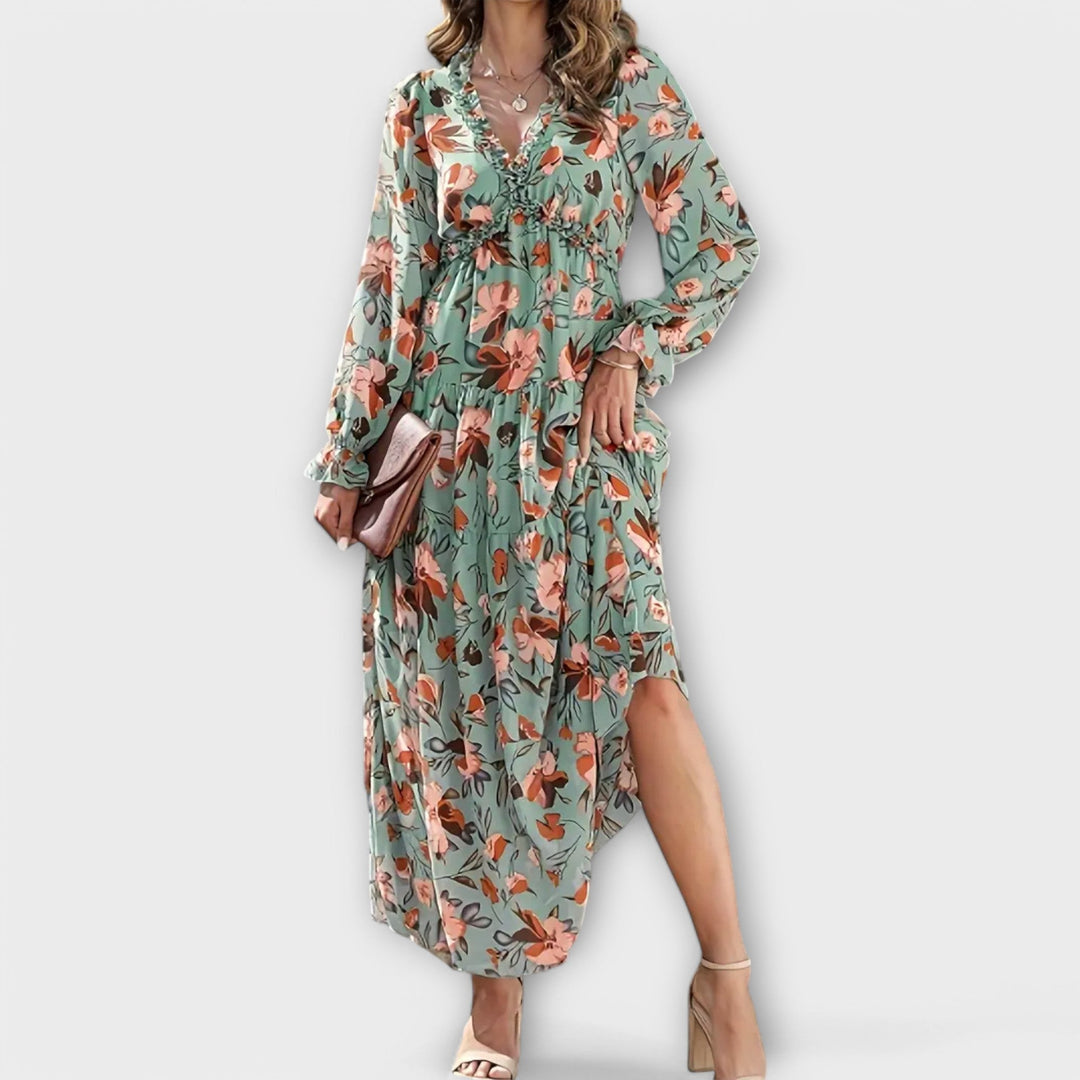 Rosalie - Elegantes Florales Maxikleid