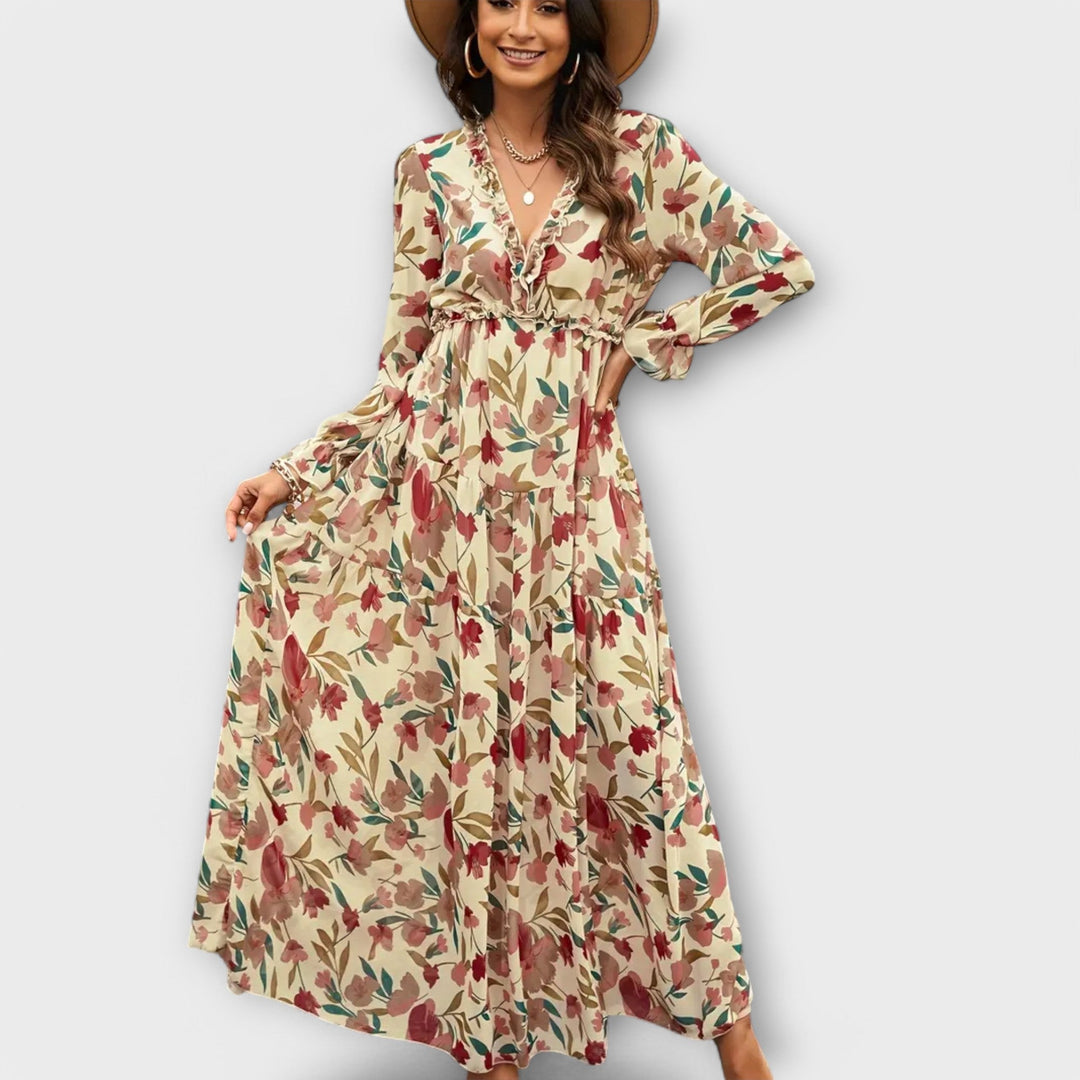 Rosalie - Elegantes Florales Maxikleid