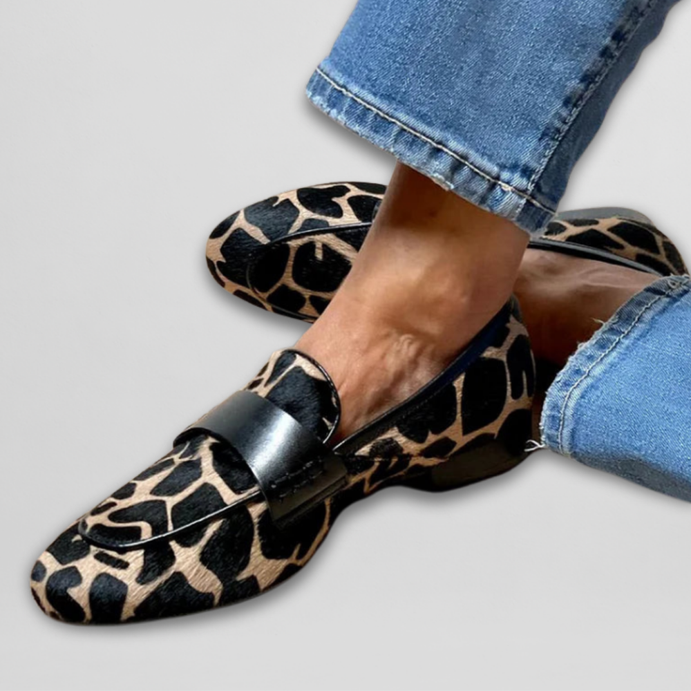 Reine - Mokassins mit Animal-Print
