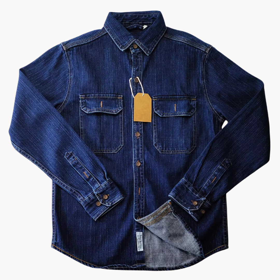Broderick - Zeitgenössischer Stil Denim-Shirt
