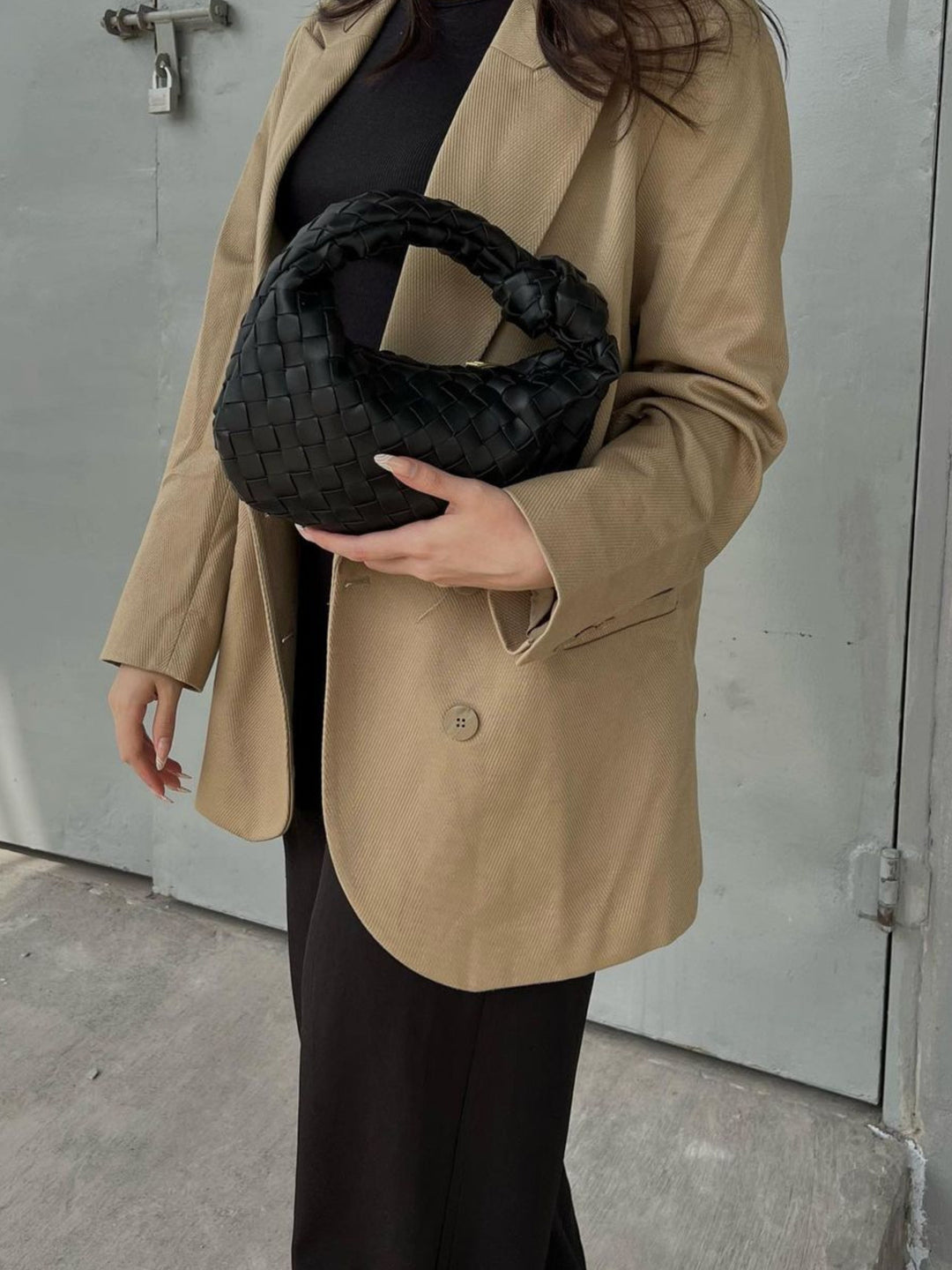 Marigold Geflochtene Mini-Henkeltasche