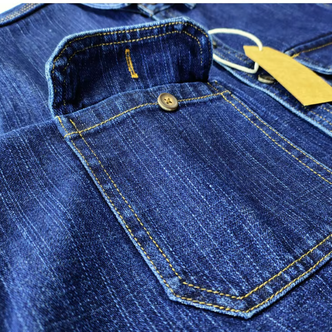 Broderick - Zeitgenössischer Stil Denim-Shirt