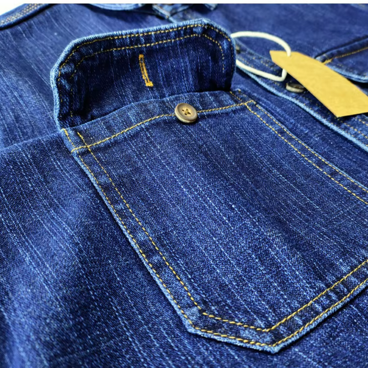 Broderick - Zeitgenössischer Stil Denim-Shirt