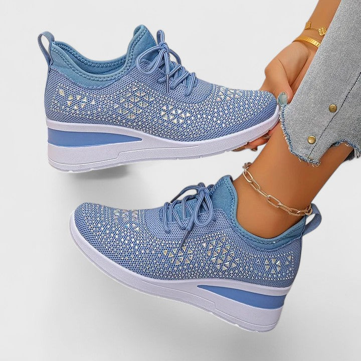 Viviane - Leichte orthopädische Sneaker mit glitzerndem Finish.