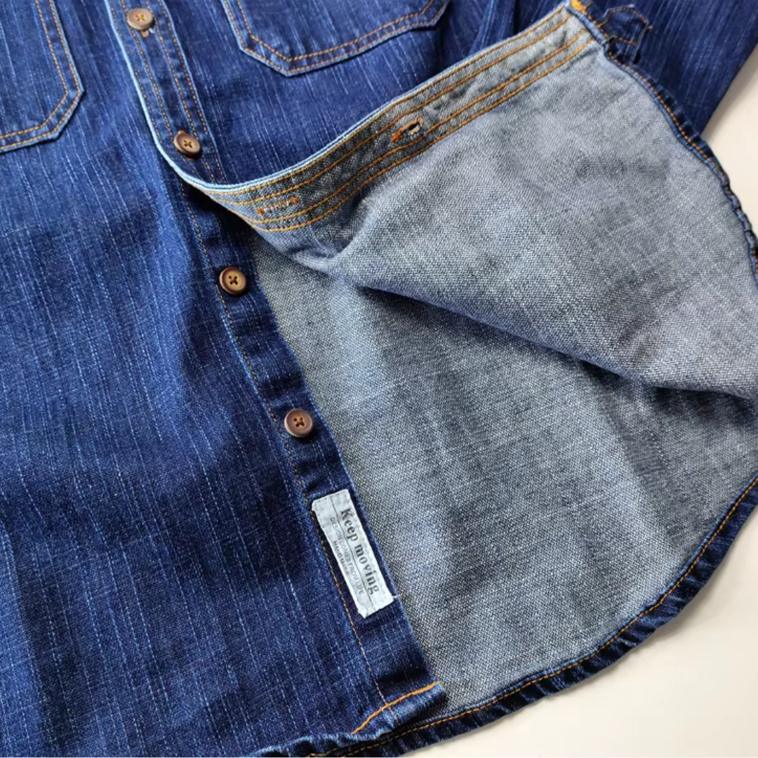 Broderick - Zeitgenössischer Stil Denim-Shirt