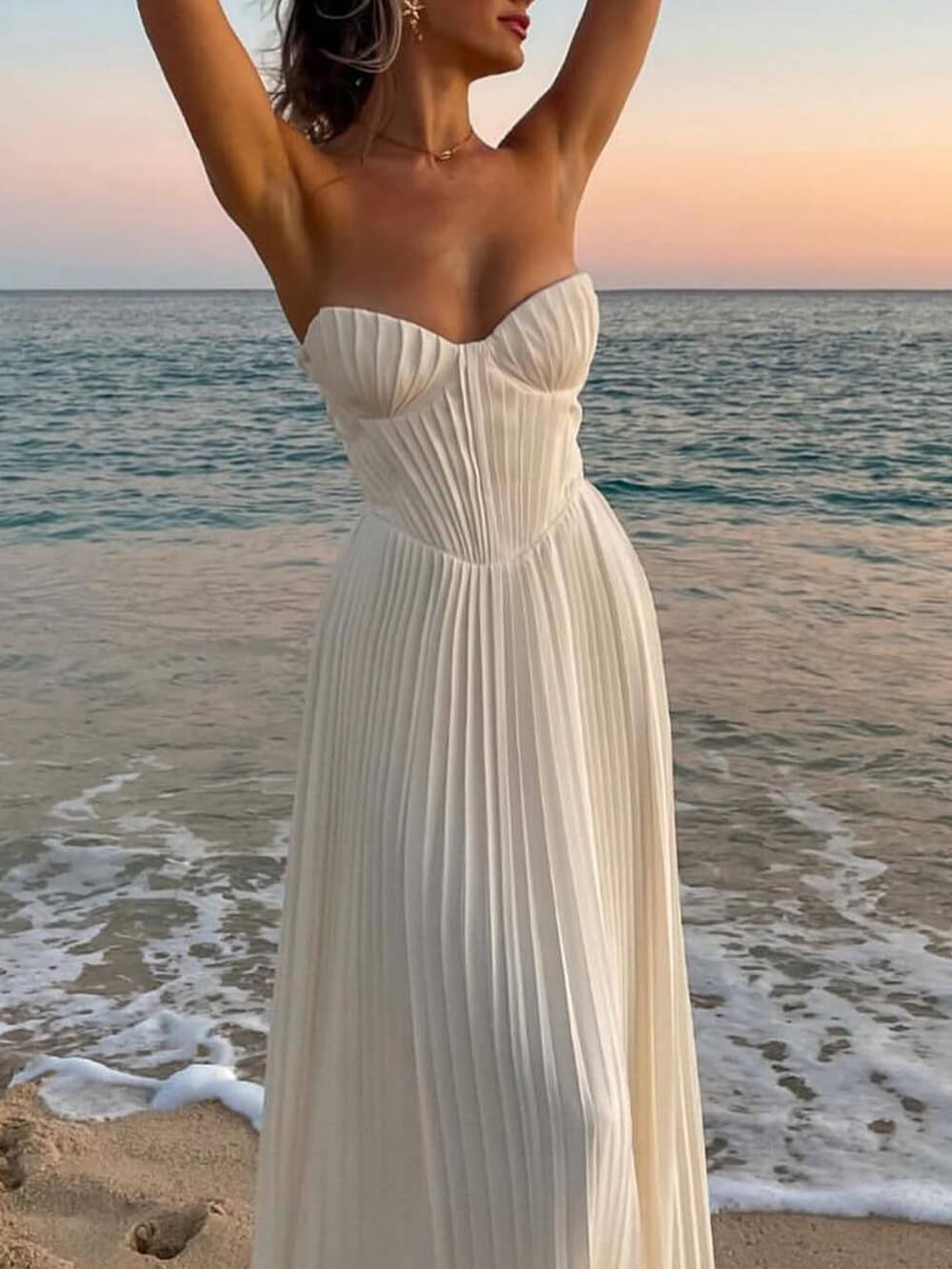 Christina™ | Elegantes Plissiertes Strapless Kleid