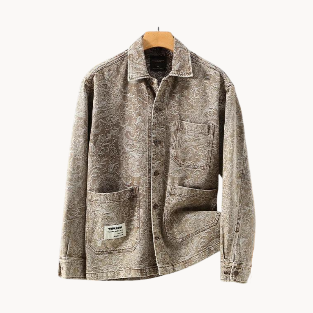 Bentley -  Luxuriöser Jacquard Jeanshemd