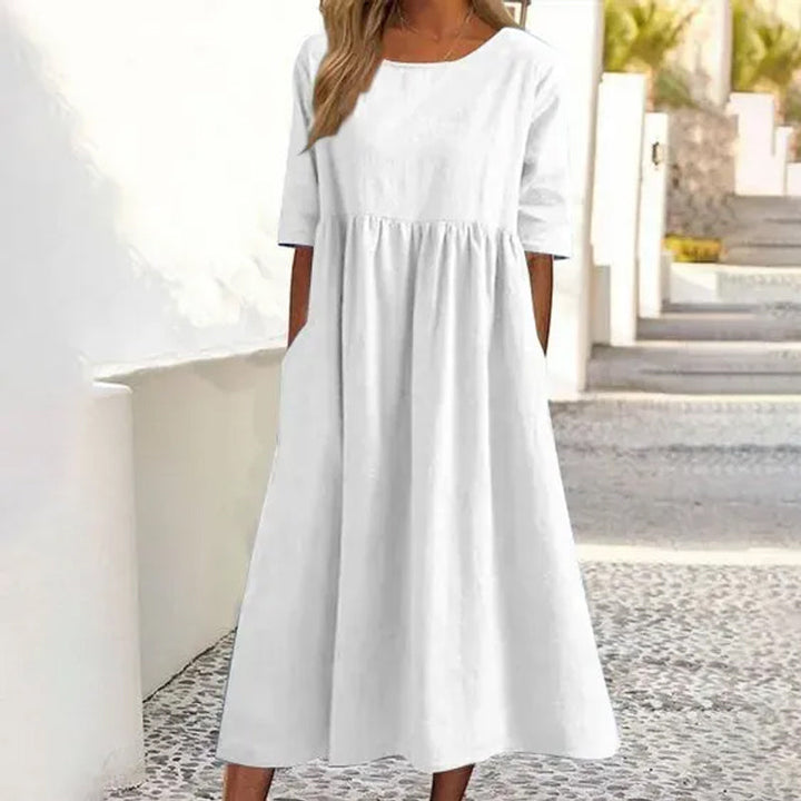 Sophie - Leinen- und Baumwollkleid