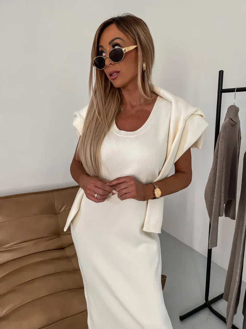 Rosie - Elegantes Pullover-Kleid Set