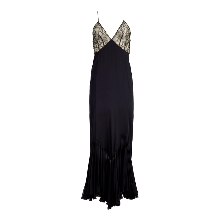 Noreia ™ | Maxikleid aus Mesh mit gespleißter Spitze