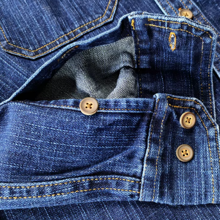 Broderick - Zeitgenössischer Stil Denim-Shirt