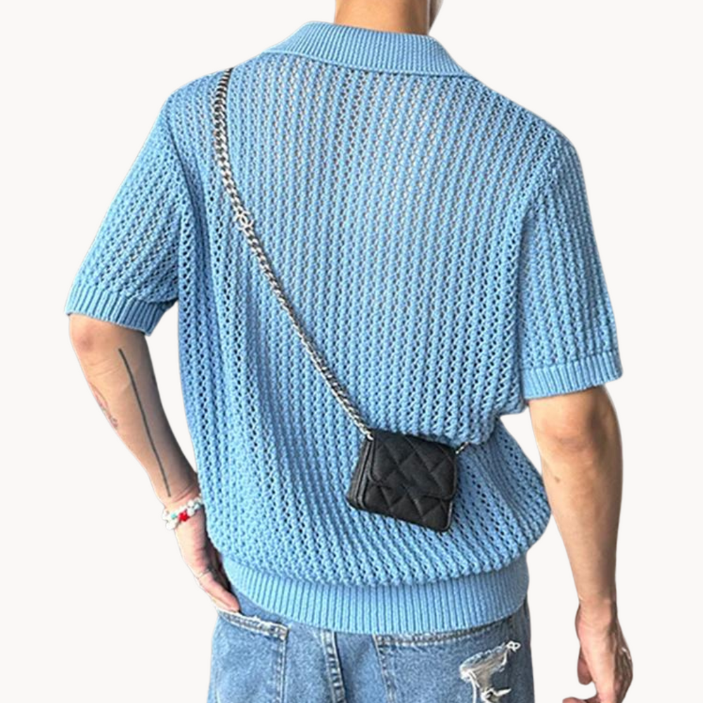 Percy -  Kurzarm Strickpolo