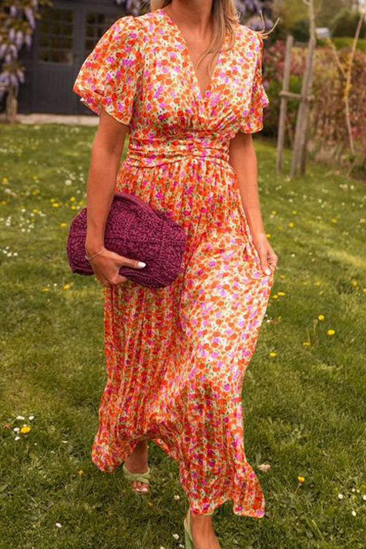 Harlow - Süßes geblümtes Kleid mit V-Ausschnitt