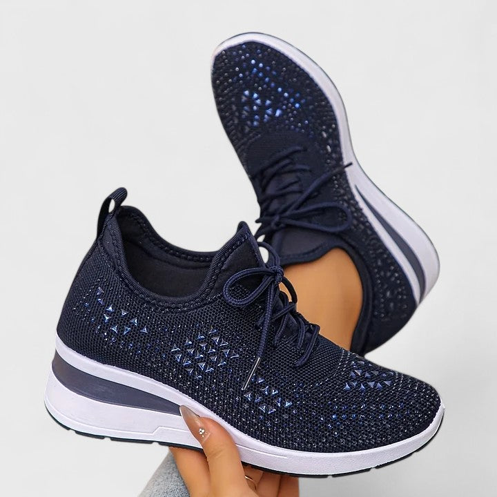 Viviane - Leichte orthopädische Sneaker mit glitzerndem Finish.