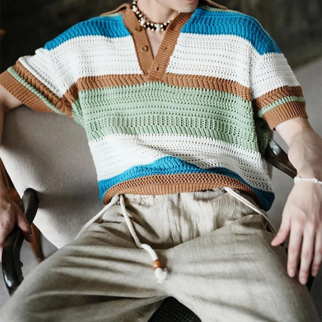 Desmond - Retro Inspiriert Strickpolo