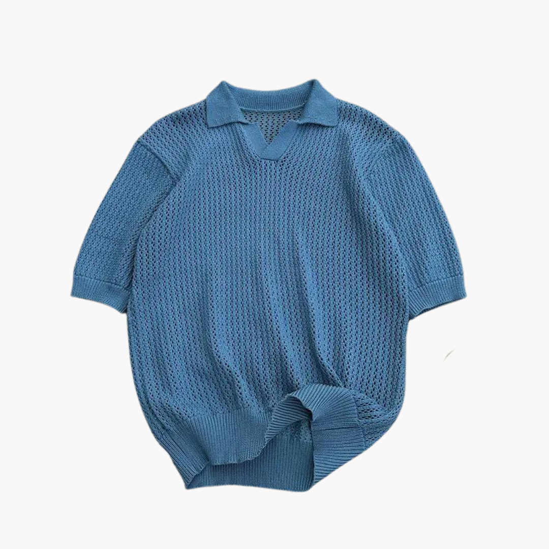 Percy -  Kurzarm Strickpolo