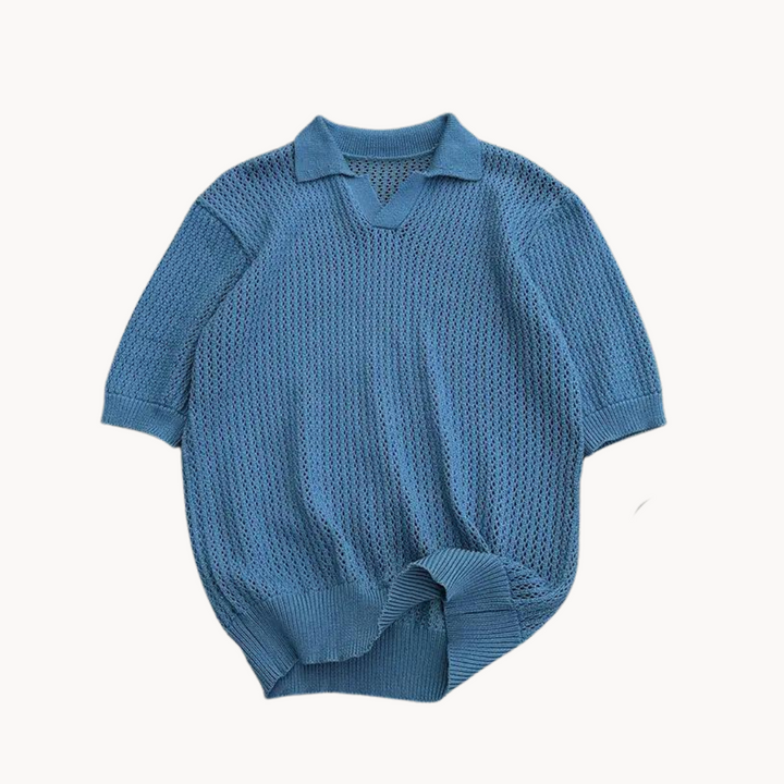 Percy -  Kurzarm Strickpolo