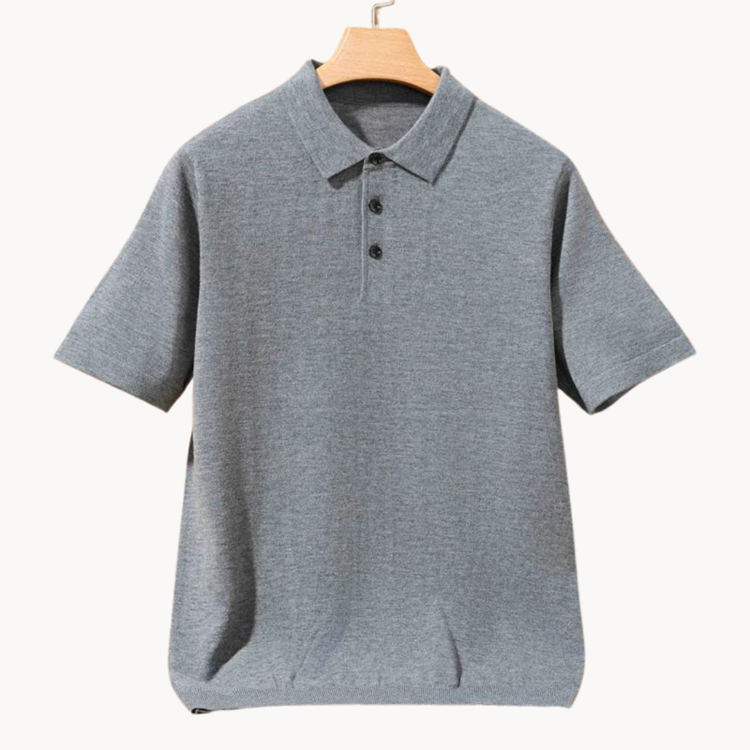 Damian - Merinowolle Poloshirt