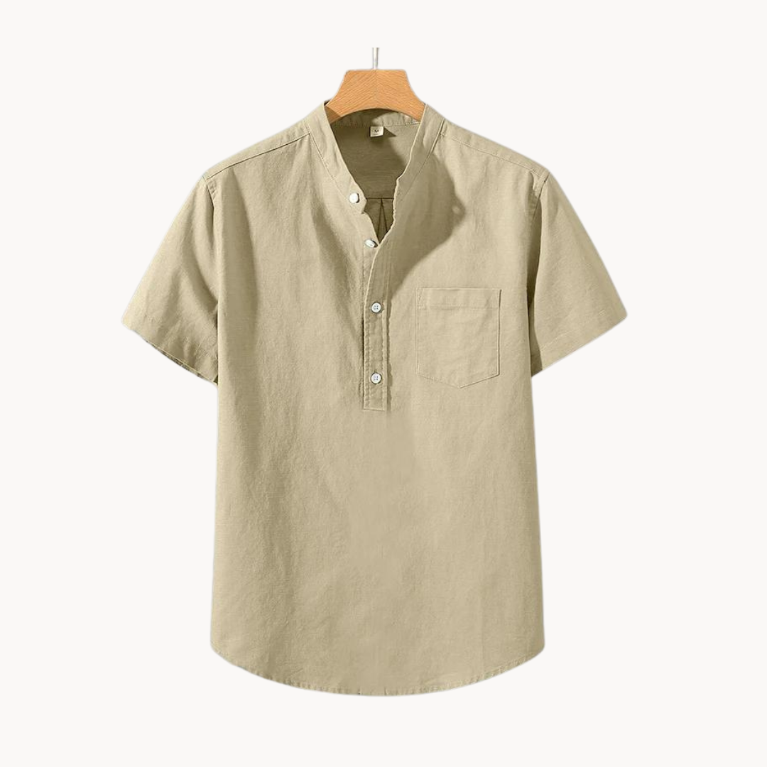 Demetrius - Baumwollleinen Poloshirt