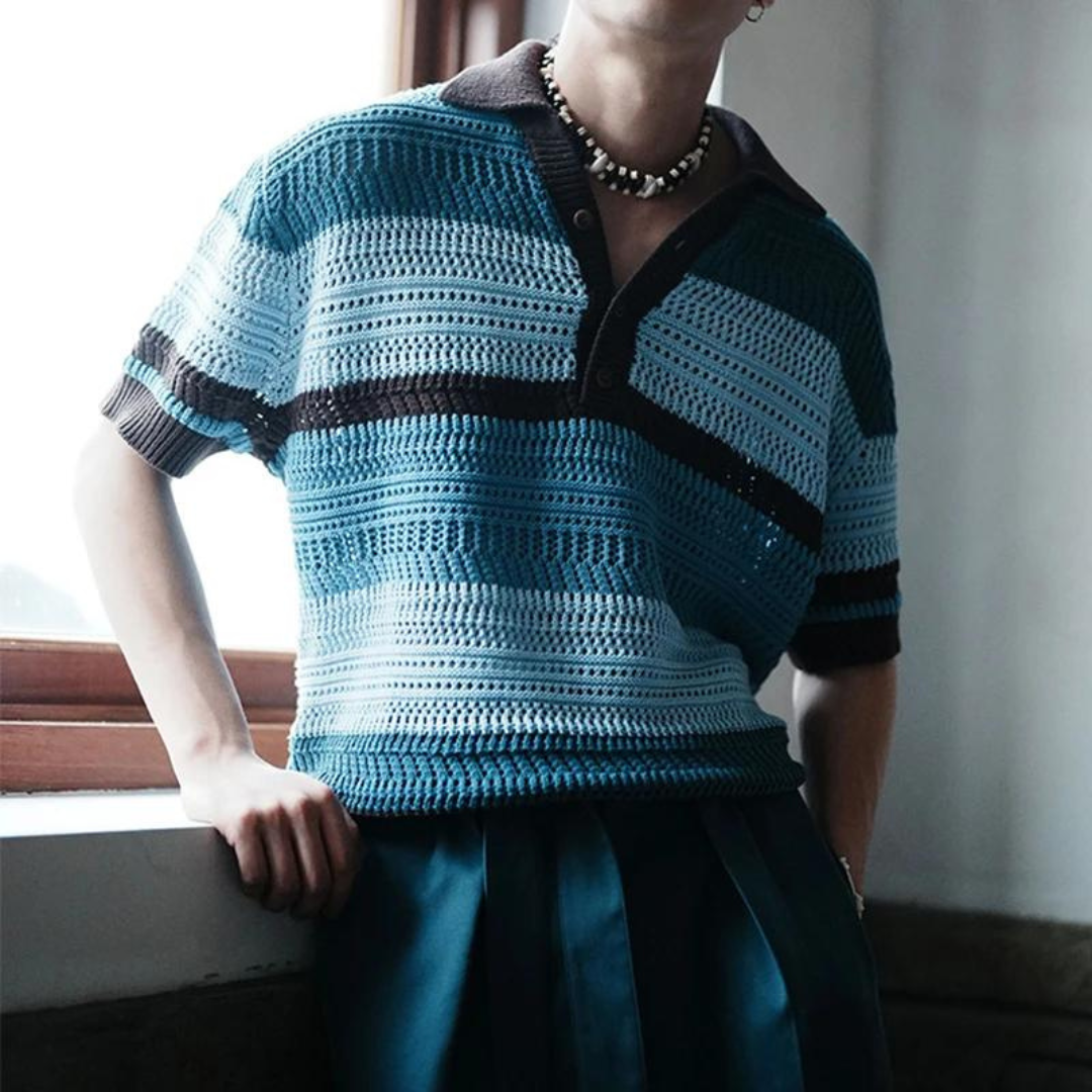 Desmond - Retro Inspiriert Strickpolo